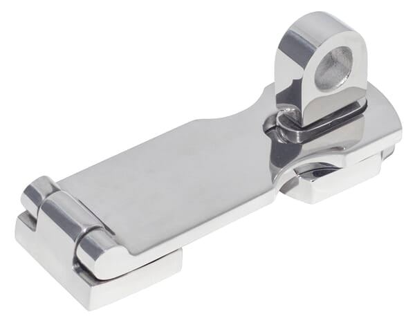 Hasp & Staple Stainless Steel 75mm w/Swivel Eye