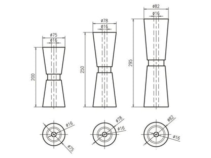 Boat Trailer V-Keel Roller Blue PU